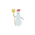 Snowman color icon. Elements of winter wonderland multi colored icons. Premium quality graphic design icon on white background Royalty Free Stock Photo