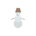Snowman color icon. Elements of winter wonderland multi colored icons. Premium quality graphic design icon on white background Royalty Free Stock Photo