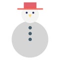 Snowman Color Vector icon Easily modify or edit Royalty Free Stock Photo
