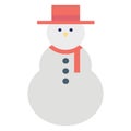 Snowman Color Vector icon Easily modify or edit Royalty Free Stock Photo