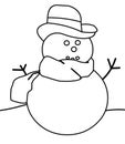 Snowman coloring page Royalty Free Stock Photo