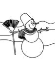 Snowman coloring page Royalty Free Stock Photo