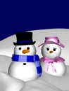 Snowman Couple 1