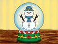 Snowman in a crystal ball - MuÃÂ±eco de nieve en una bola de cristal
