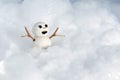Snowman Doll on Ice Royalty Free Stock Photo