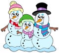 Snowman family Royalty Free Stock Photo