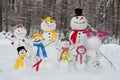 Snowman family Royalty Free Stock Photo