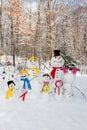 Snowman family Royalty Free Stock Photo