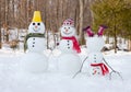 Snowman family Royalty Free Stock Photo