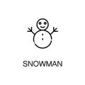 Snowman flat icon