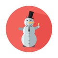 Snowman flat icon,Vector icons
