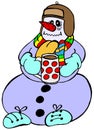 Snowman with flu