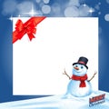 Snowman gift card ribbon