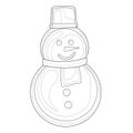 Snowman.Gingerbread christmas.Coloring book antistress for children and adults