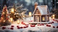 A snowman or gingerbread house standing proudly in the yard.