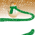 Snowman with green scarf Royalty Free Stock Photo