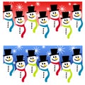 Snowman Header Backgrounds Royalty Free Stock Photo