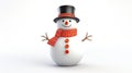a snowman holding a blank signboard against a white backdrop. an ideal canvas for adding custom messages, whether they Royalty Free Stock Photo