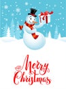 Snowman holiday cartoons Royalty Free Stock Photo