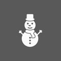 Snowman icon, winter, snow, cold, Christmas