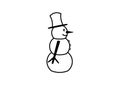 Snowman icon full resizable editable vector