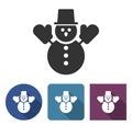 Snowman icon in different variants