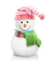Snowman isolated Royalty Free Stock Photo