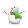 Snowman isolated Royalty Free Stock Photo