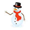 Snowman Isolated on white Royalty Free Stock Photo