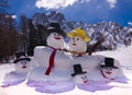 Snowman in Italian Alps