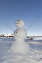 A snowman on Lake Tahoe