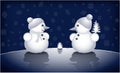 Snowman love flirt winter romantic sweet hot snow vector