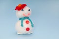 Snowman is made out of syntepon. Royalty Free Stock Photo