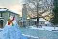 The snowman in Metsovo, Greece