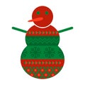 Snowman Norwegian National Holiday Pattern
