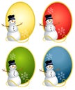 Snowman Oval Logos