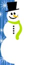 Snowman Page Border Blue