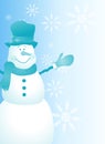 Snowman Page Border Blue