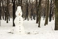 Snowman in park