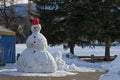 Snowman in the park, kids made, Sofia