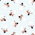 Snowman pattern Royalty Free Stock Photo