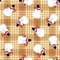 Snowman pattern Royalty Free Stock Photo