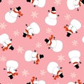Snowman pattern Royalty Free Stock Photo