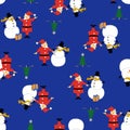 Snowman pattern Royalty Free Stock Photo