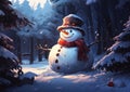Snowman in Snow League Legends on a Bright Day