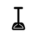 Snowman snow shovel icon - Simple Vector Illustration Royalty Free Stock Photo