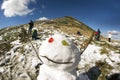 Snowman, Snow Woman Royalty Free Stock Photo