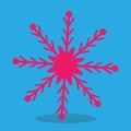 snowman snowflake pink 09