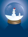 Snowman snowglobe Royalty Free Stock Photo