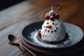 A snowman style ice cream. Generative AI